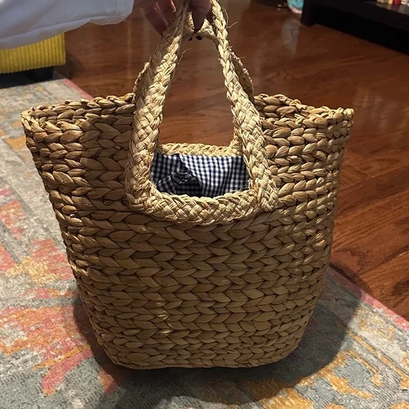 Draper James Woven Straw Tote Bag - Picture 3 of 6